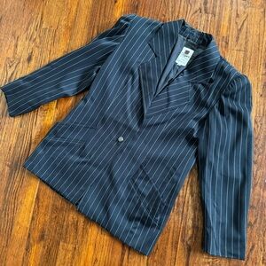 Emanuel ungaro striped navy blazer